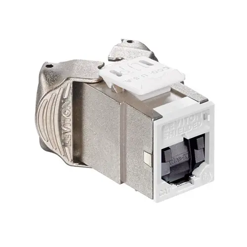 Leviton Cat 6A Shielded QUICKPORT Jack Shutters Marfil 6ASJK-SW6