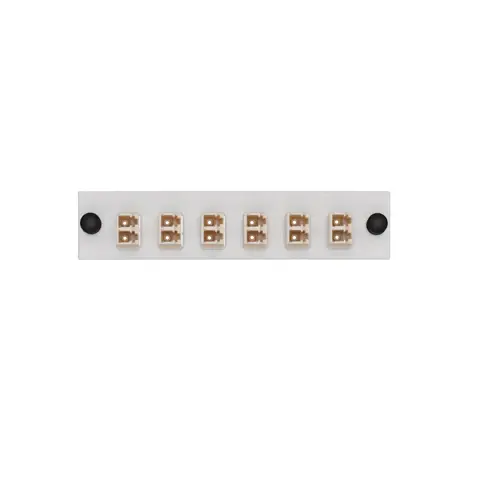 Leviton LGX 6 Pack Plate w/LC Duplex Adapters 12 Fiber Nieve APLW6-LDM