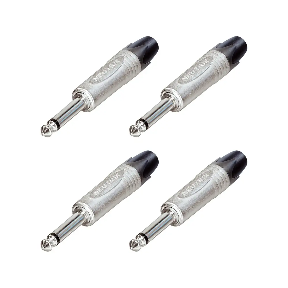 PAQ. 4 PZAS. DE PLUG 6.3 MONO CONTACTOS NICKELADOS NEUTRIK NP2X(4)