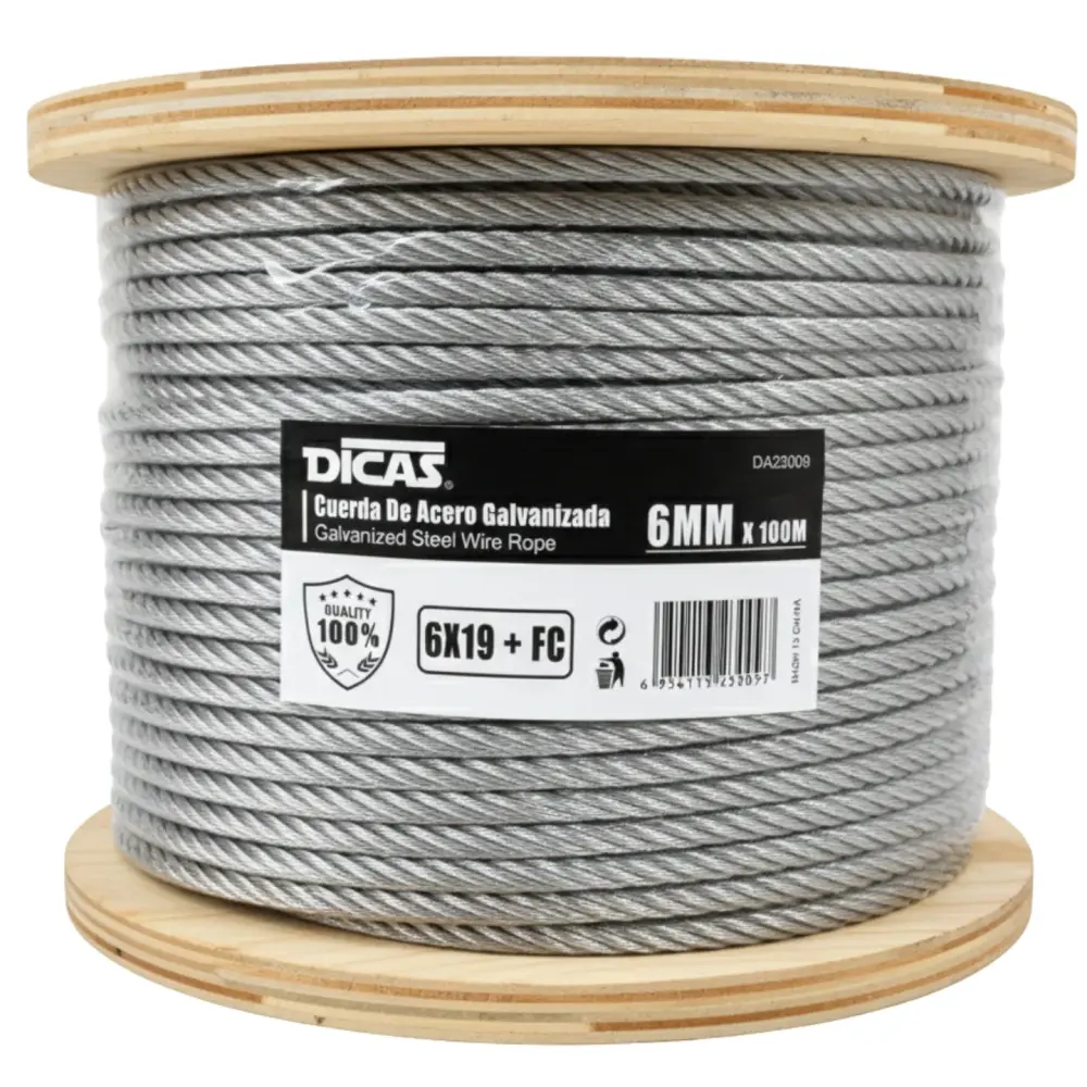 Piola De Acero Galvanizado 6 Mm 100 Metros Dicas