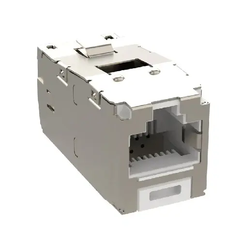 1 Port 22-26 AWG Mini-Com Cat6A Plus Jack Module Shielded TG Style RJ45 CJS688TGWHY