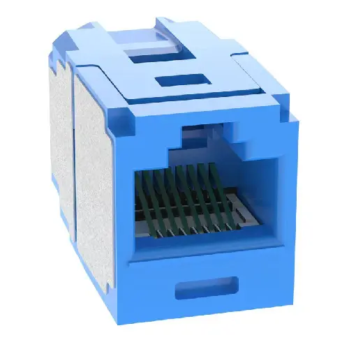1 Port Mini-Com Cat6A 10Gig UTP RJ45 Coupler Module Resina de policarbonato CC6X88BU