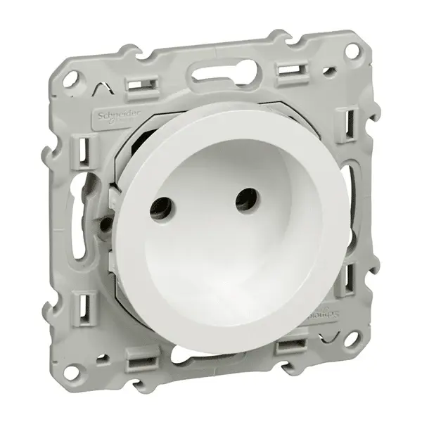 Schneider Odace prise de courant 2P connexion à vis blanc - S520033