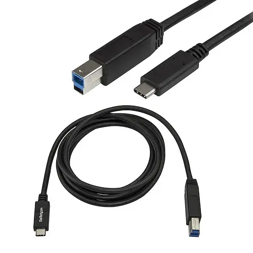 6' USB 3.0 Type-C to Type-B W/ Thunderbolt 3 Ports Printer Cable Ébano