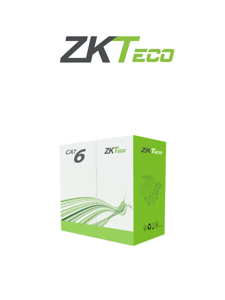 ZKTECO XL600CPRA - Bobina de Cable UTP CAT 6 , 100% Cobre, 305 Metros , 23 AWG , Uso Interior , Cubierta Retardante de Fla...