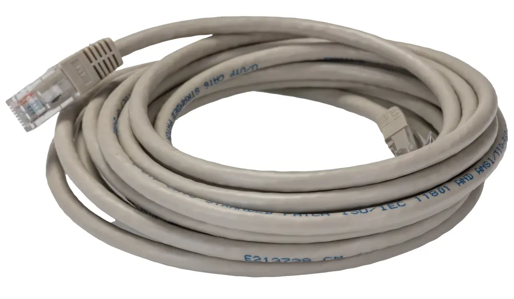 Cable Ethernet Cat6 UTP de color Gris, long. 4m, funda de PVC