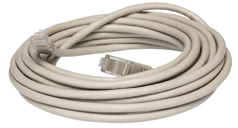 Cable Ethernet Cat6 UTP de color Gris, long. 6m, funda de PVC