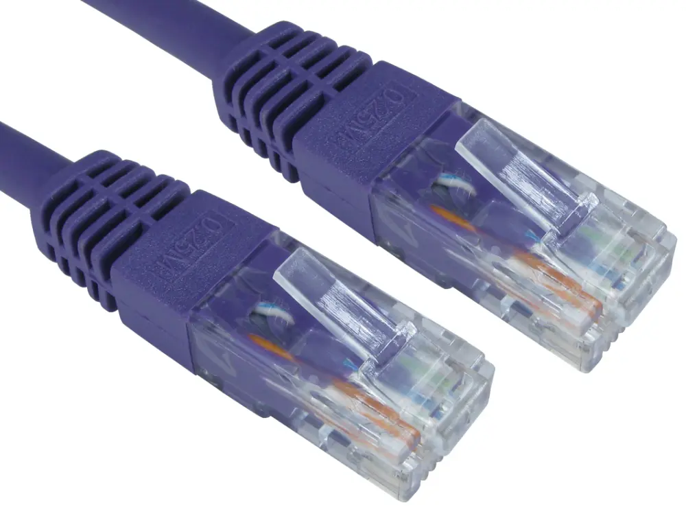 Cable Ethernet Cat6 UTP de color Morado, long. 1.5m, funda de PVC
