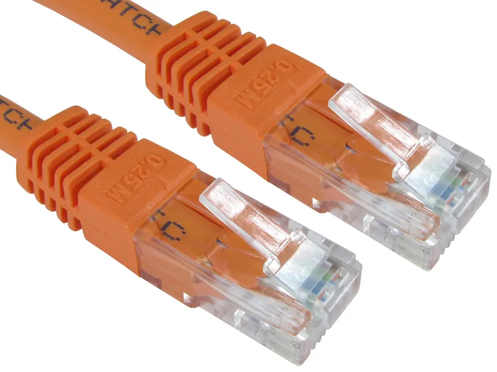 Cable Ethernet Cat6 UTP de color Naranja, long. 10m, funda de PVC
