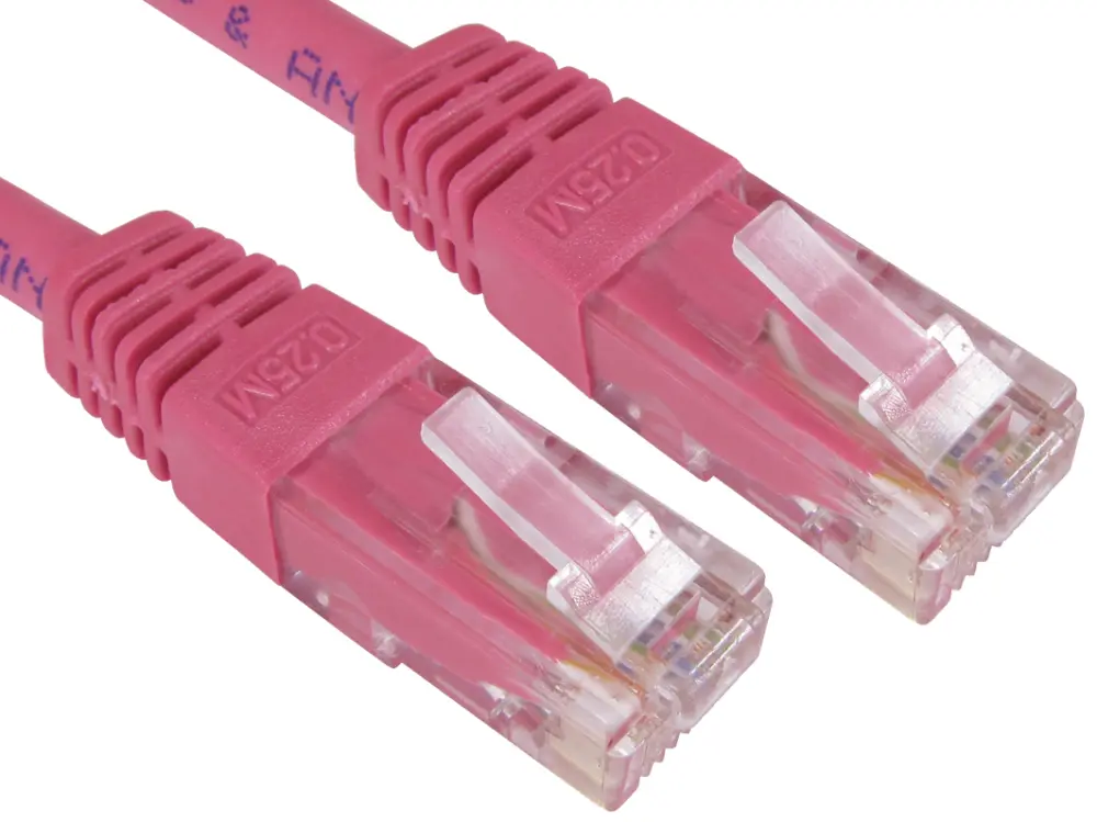 Cable Ethernet Cat6 UTP de color Rosa, long. 7m, funda de PVC