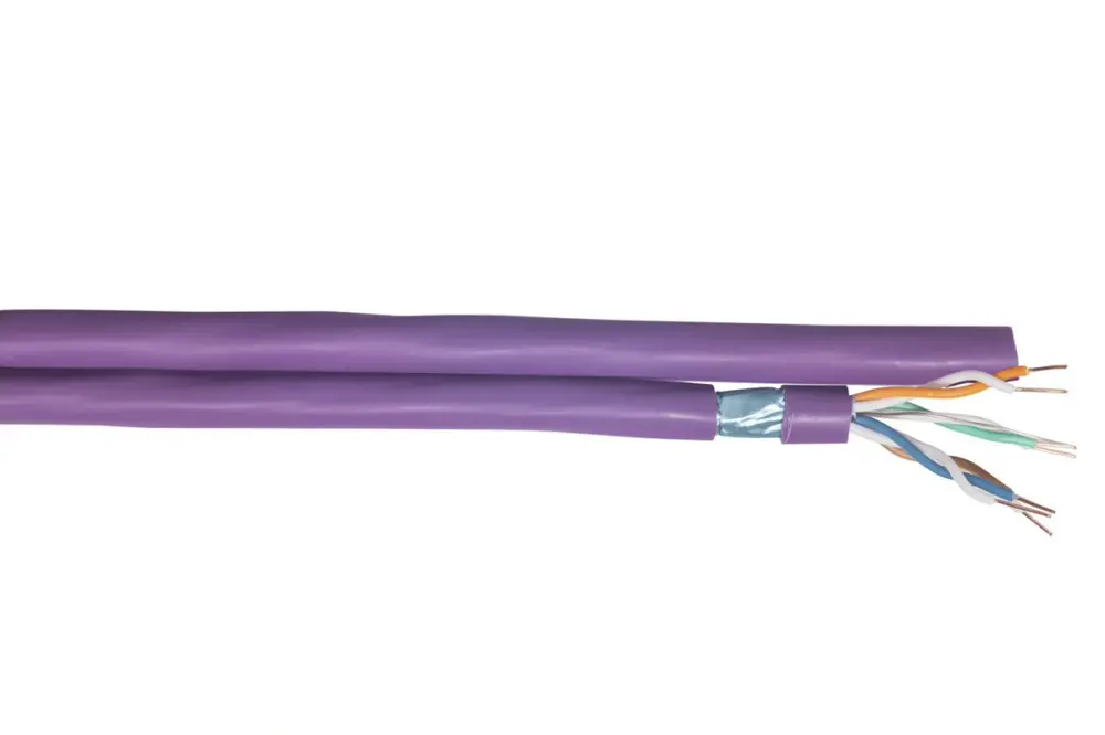 Cable Ethernet Cat6a F/FTP CAE Multimedia Connect de color Morado, long. 100m, funda de LSZH, Libre de halógenos y bajo |...