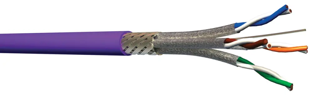 Cable Ethernet Cat7 S/FTP CAE Multimedia Connect de color Morado, long. 250m, funda de LSZH, Pirorretardante, libre de | 6...