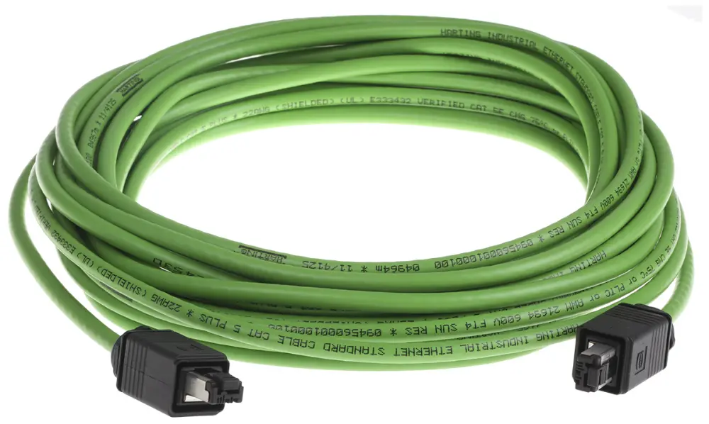 Cable Ethernet Cat5 U/FTP HARTING de color Verde, long. 10m, funda de PVC | 9457451151