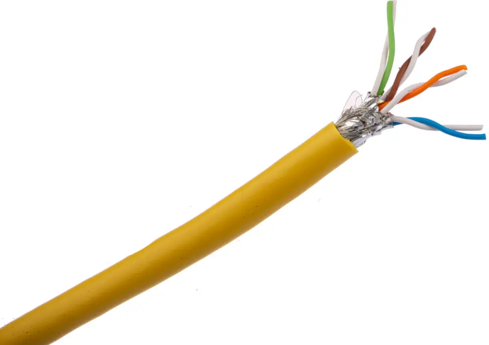 Cable Ethernet Cat6 S/FTP HARTING de color Amarillo, long. 100m, funda de PVC | 9456000502