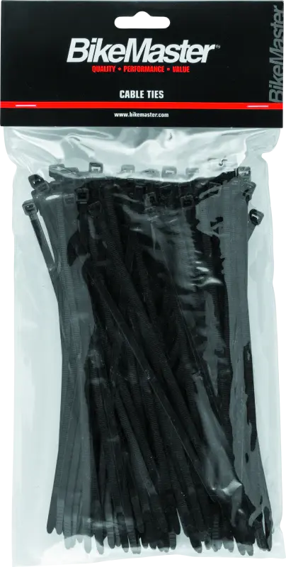 BikeMaster 7.5in Cable Ties (Pack 100) - Ébano