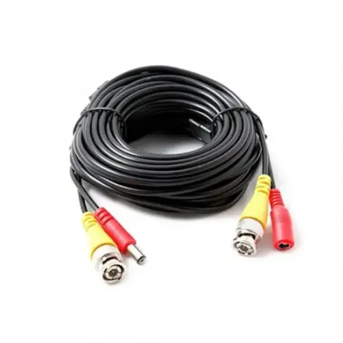 Cable para Cámaras de Seguridad Video-Corriente BNC-DC de 10 Metros con Transformador de 12V