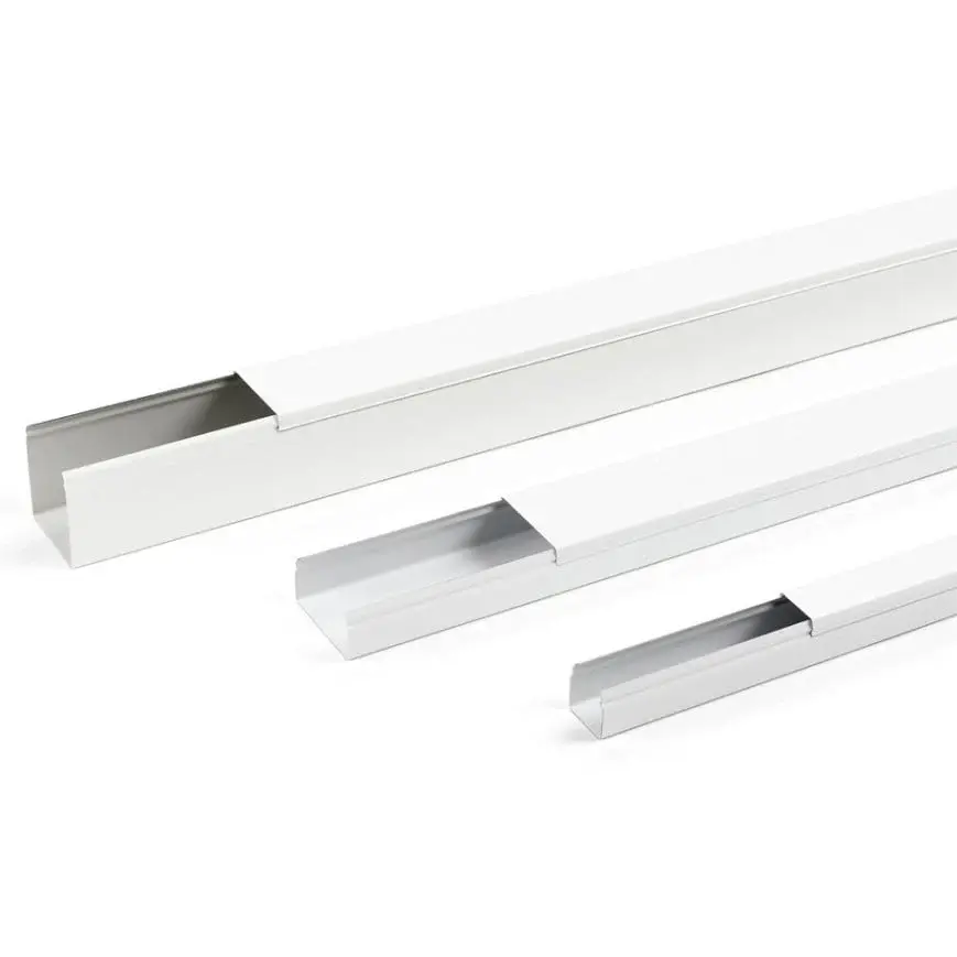 Canaleta de PVC 25x25x2000 mm sin Adhesivo para Organización de Cables con Protección contra Rayos