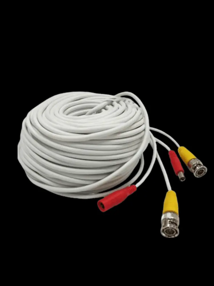 TCE LMG-BNC20W - Cable Armado para Video y Energí 20m, BNC Macho y Alimentación DC, Color Blanco, Óptimo para Instalaci...