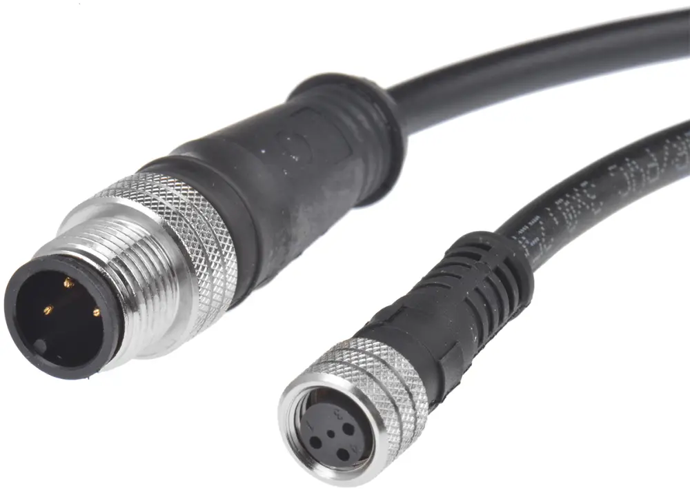 Cable de conexión Brad from Molex, con. M8 Hembra, 3 polos, con. B M12 Macho, 3 polos, cod.: , long. 3m, 60 V, 75 | 12008...