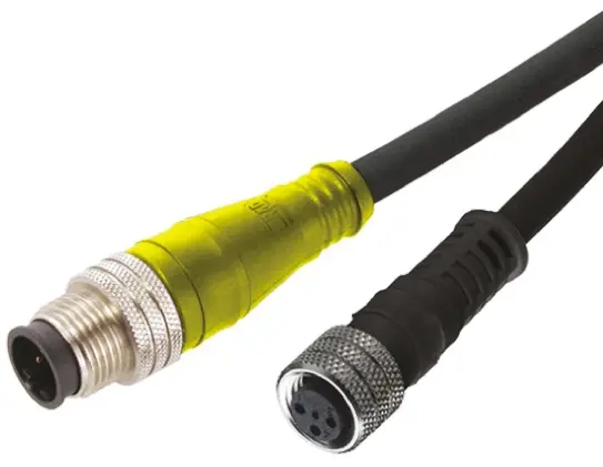 Cable de conexión Brad from Molex, con. M8 Hembra, 3 polos, con. B M12 Macho, cod.: , long. 2m, 250 V, 4 | 1200878415