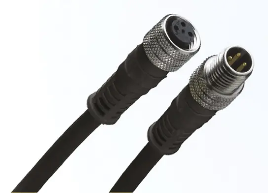 Cable de conexión Brad from Molex, con. M8 Hembra, 3 polos, con. B M8 Macho, 3 polos, cod.: , long. 2m, 60 V ac, 4 | 1200...