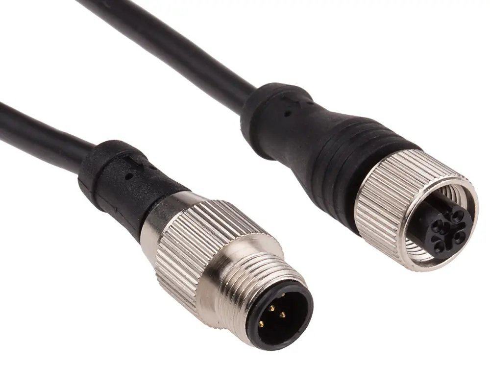 Cable de conexión , con. M12 Hembra, 5 polos, con. B M12 Macho, 5 polos, long. 5m, 60 V, 4 , IP67