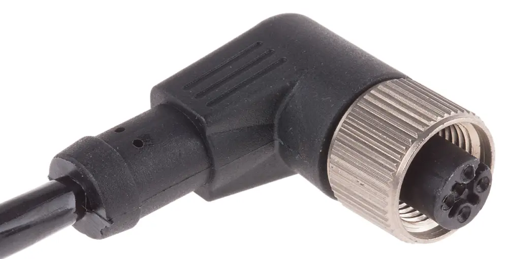 Cable de conexión , con. M12 Hembra, 5 polos, con. B Sin terminación, long. 2m, 60 V, 4 , IP67