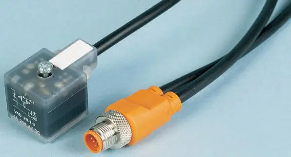 Cable de conexión Lumberg Automation, con. DIN 43650 forma Hembra, 4 polos, con. B M12 Macho, 5 polos, cod.: , | ASB 2-VA...