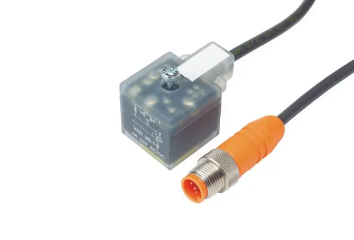 Cable de conexión Lumberg Automation, con. DIN 43650 forma Hembra, 4 polos, con. B M12 Macho, 4 polos, cod.: , | RST 5-3-...