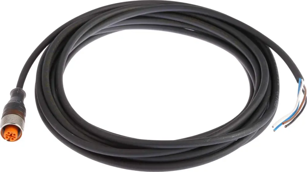 Cable de conexión Lumberg Automation, con. M12 Hembra, 4 polos, con. B Sin terminación, cod.: , long. 5m, 250 V, 4 | RKT...