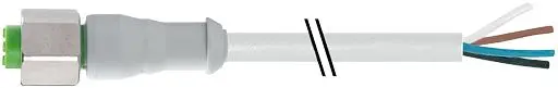 Cable de conexión Murrelektronik Limited, con. M12 Hembra, 4 polos, con. B Sin terminación, long. 5m | 7014-12221-2140500