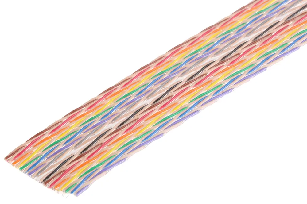 Cable plano trenzado 3M 1700 de 34 conductores, paso 1.27mm, long. 30.48m, anch. 43,2 mm, con. : Macho, con. B: Macho | 17...