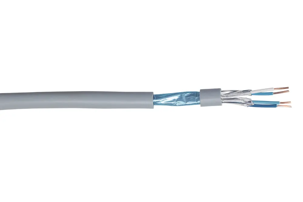 Cable telefónico CAE Groupe, 2 pares, 100m, Cinta de aluminio/PET, 24 AWG AWG, Gris, 1 Hilo, 300 V 4 | SYT224G1