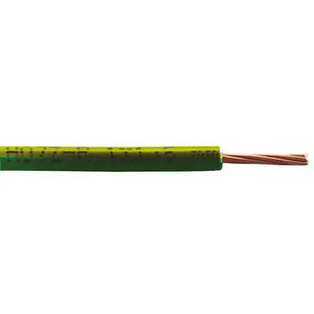 Cable de conexión , área transversal 4 mm² Filamentos del Núcleo 7/0.85 mm Verde/Amarillo, 750 V, long. 100m,