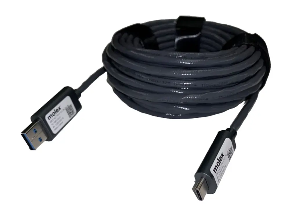 Cable USB 3.1 Molex, con . USB Macho, con B. USB C Macho, long. 10m | 1064134410