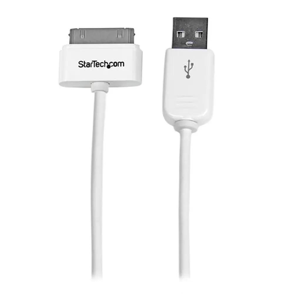 Cable USB 2.0 StarTech.com, con . USB Macho, con B. Base Dock de Apple Macho, long. 1m, color Blanco | USB2ADC1M