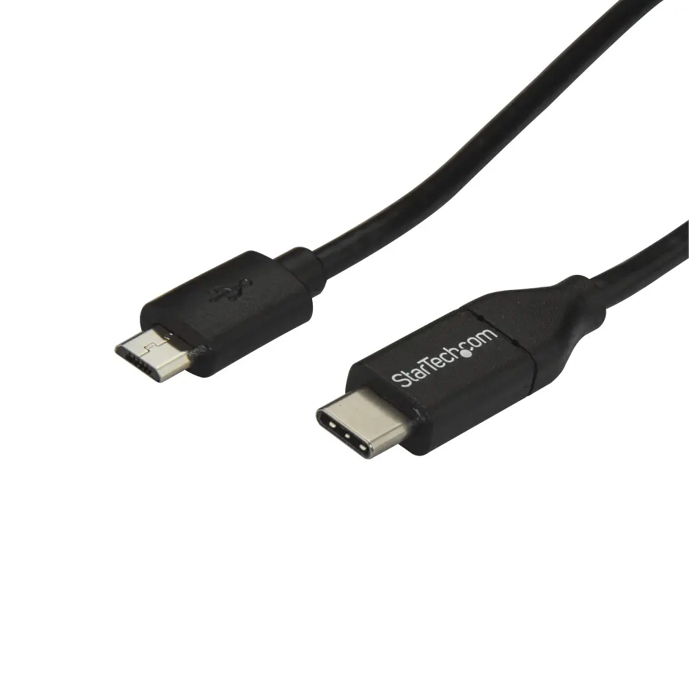 Cable USB 2.0 StarTech.com, con . USB C Macho, con B. Micro USB B Macho, long. 1m, color Negro | USB2CUB1M