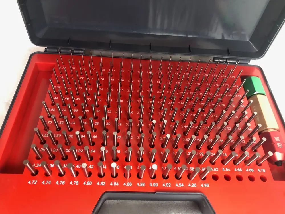 Juego de galgas de 185 piezas, para diámetros de 1.3mm → 4.98mm