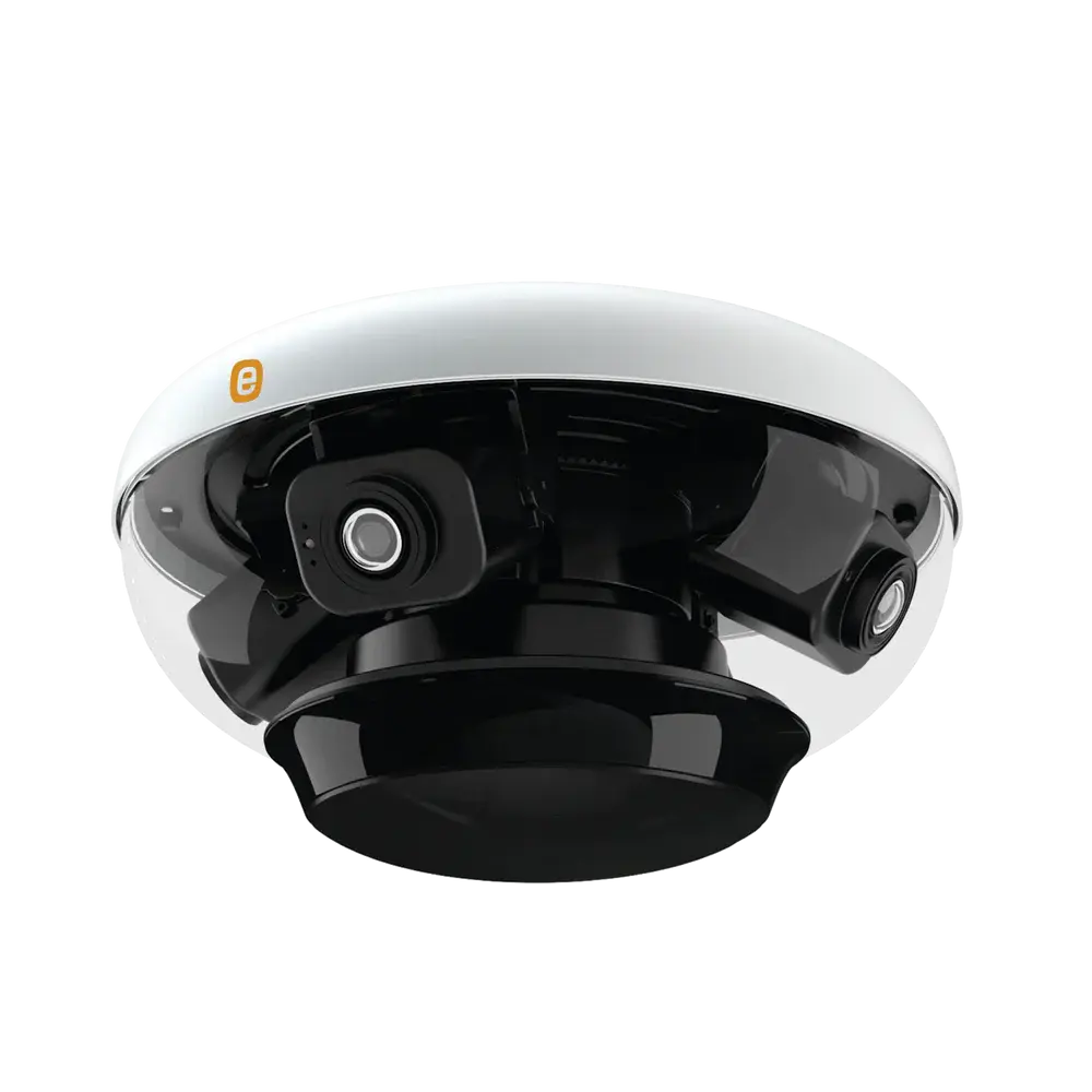 CAMARA BALA IP PANORAMICA EPCOM E-SERIES GEN3, 8MP, 180º, 4 LENTES DE 2MP, 65FT IR, IP67, ACERO, POE