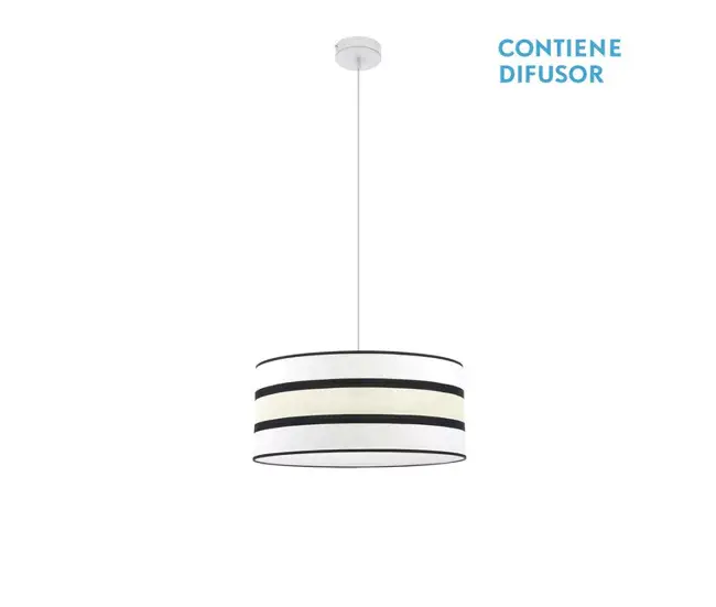 colgante metal color blanco serie karla 40cm