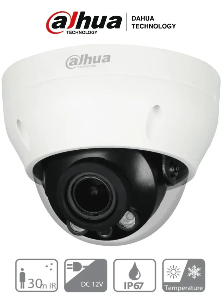 DAHUA HAC-D3A21N-VF - Cámara Domo Varifocal de 2 Megapixeles/ Lente de 2.7 12mm/ IR de 30 Mts/ IP67/ DWDR/ BLC/ HCL/