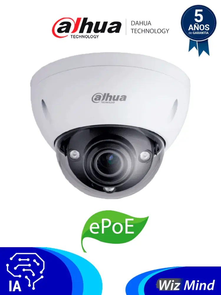 DAHUA IPC-HDBW5231EN-ZE-HDMI - Cámara IP Domo Antivandálica Resolución de 2 MP/ Lente Mot. 2.7 13.5mm/ ∢ 101°-31°/ ...