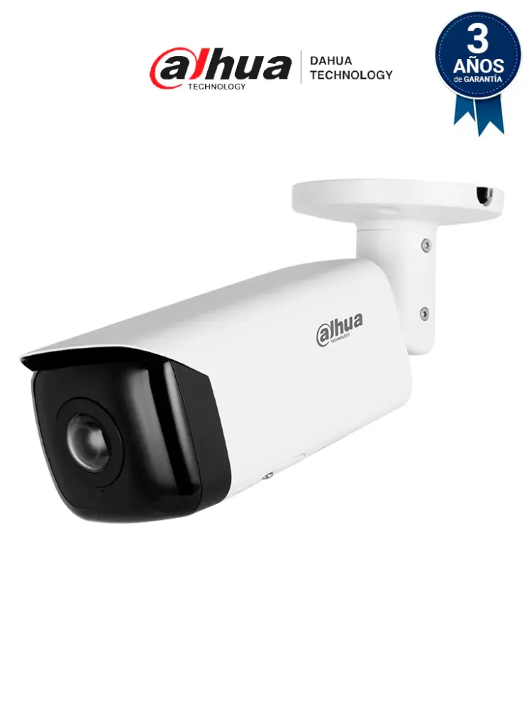 DAHUA IPC-HFW3441T-AS-P Cámara IP bullet panorámica 4 MP, lente 2.1 mm, ángulo 180°, IR 20 m, IA WizSense, detección ...