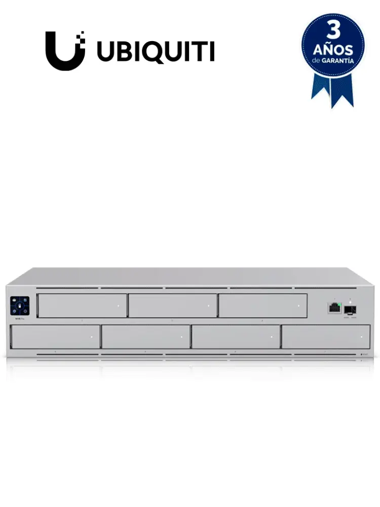 UBIQUITI UNVR-PRO - NVR UniFi Protect , 7 bahías de disco firme de 2,5 "/ 3,5" de 8TB c/u , almacena hasta 20 cámaras 4k...