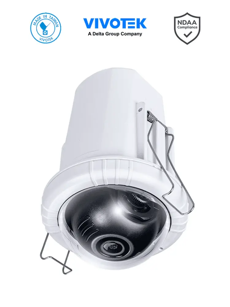 VIVOTEK FD9182-H - Camara IP Minidomo interior 5 Megapixeles, Lente fijo 2.8mm, WDR Pro, Microfono Integrado, SNV, Ciberse...