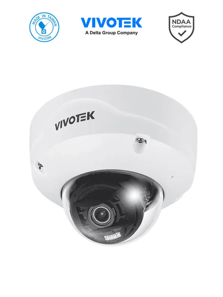 VIVOTEK FD9387-FR-V3 - Cámara IP domo exterior antivandálica 5 MP, reconocimiento facial integrado, lente varifocal moto...