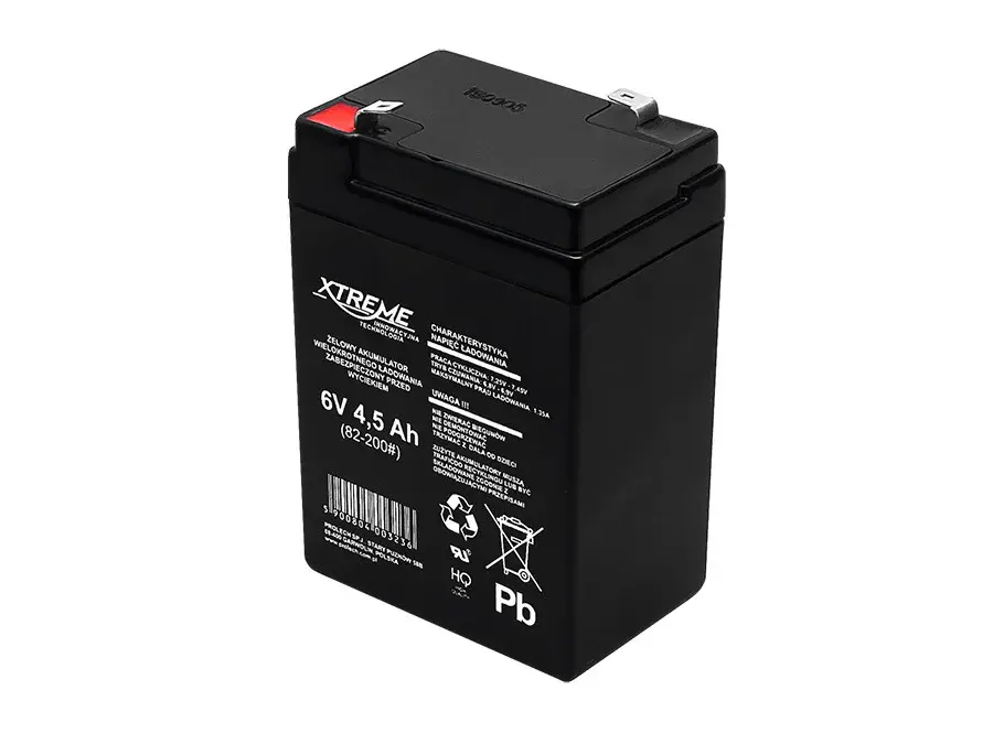 Xtreme 82-200# Baterí de gel 6V 4.5Ah Sin mantenimiento Recargable Sin fugas Alarma Seguridad UPS Juguete