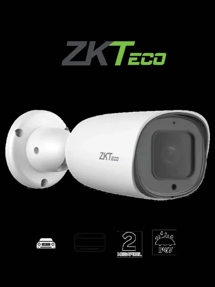 ZKTECO BL852Q38ALP - Cámara IP Bullet para reconocimiento de placas / Software LPR integrado / Lente Motorizado / Resoluc...