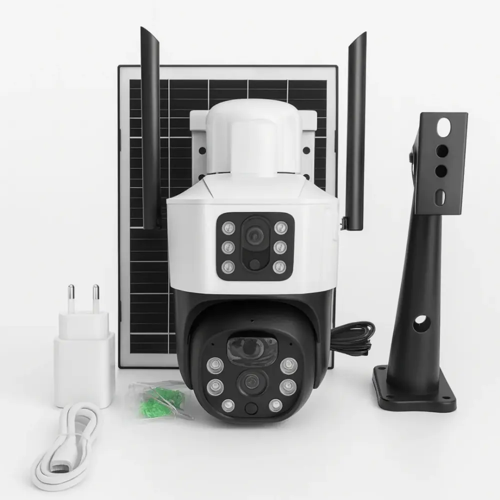 Cámara con Sensor de Formato Completo Cámara Solar 4MP Exterior WiFi