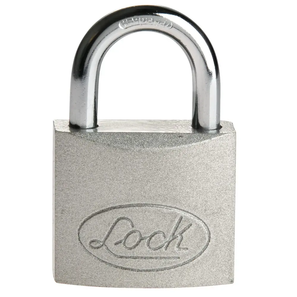 Candado de acero amplio 38 mm, llave estándar, en caja Lock
